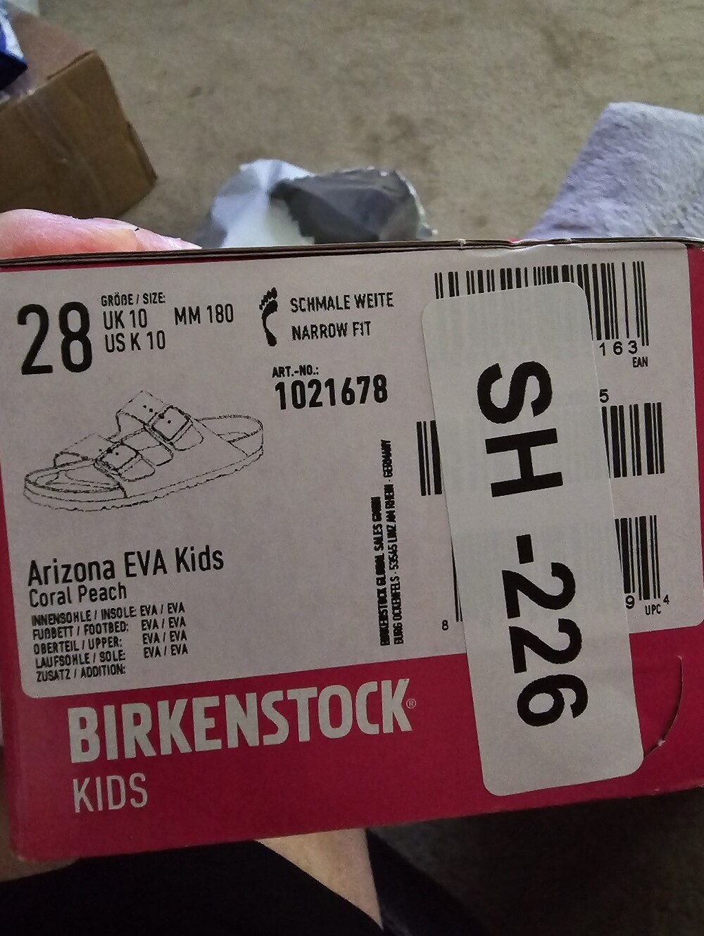 Birkenstock Kids Toddler 10 (28) Multi Tie Dye Sandals - Picture 5 of 6